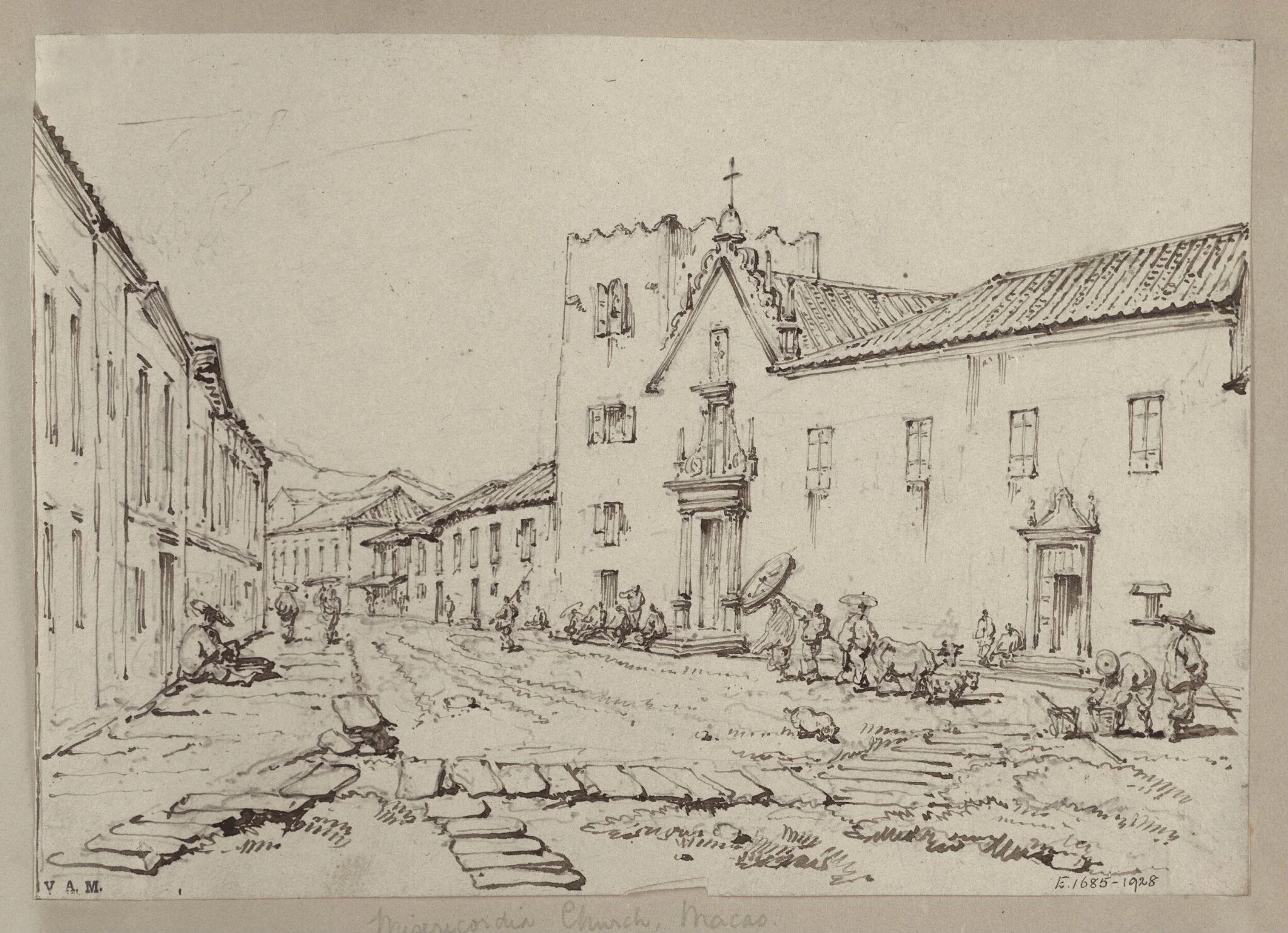 The Misericordia church and tower, Macau, detail