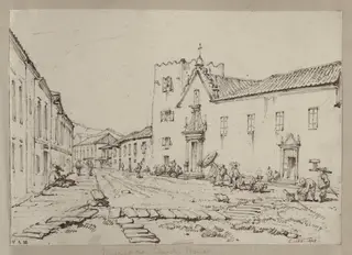 The Misericordia church and tower, Macau, by George Chinnery, 19