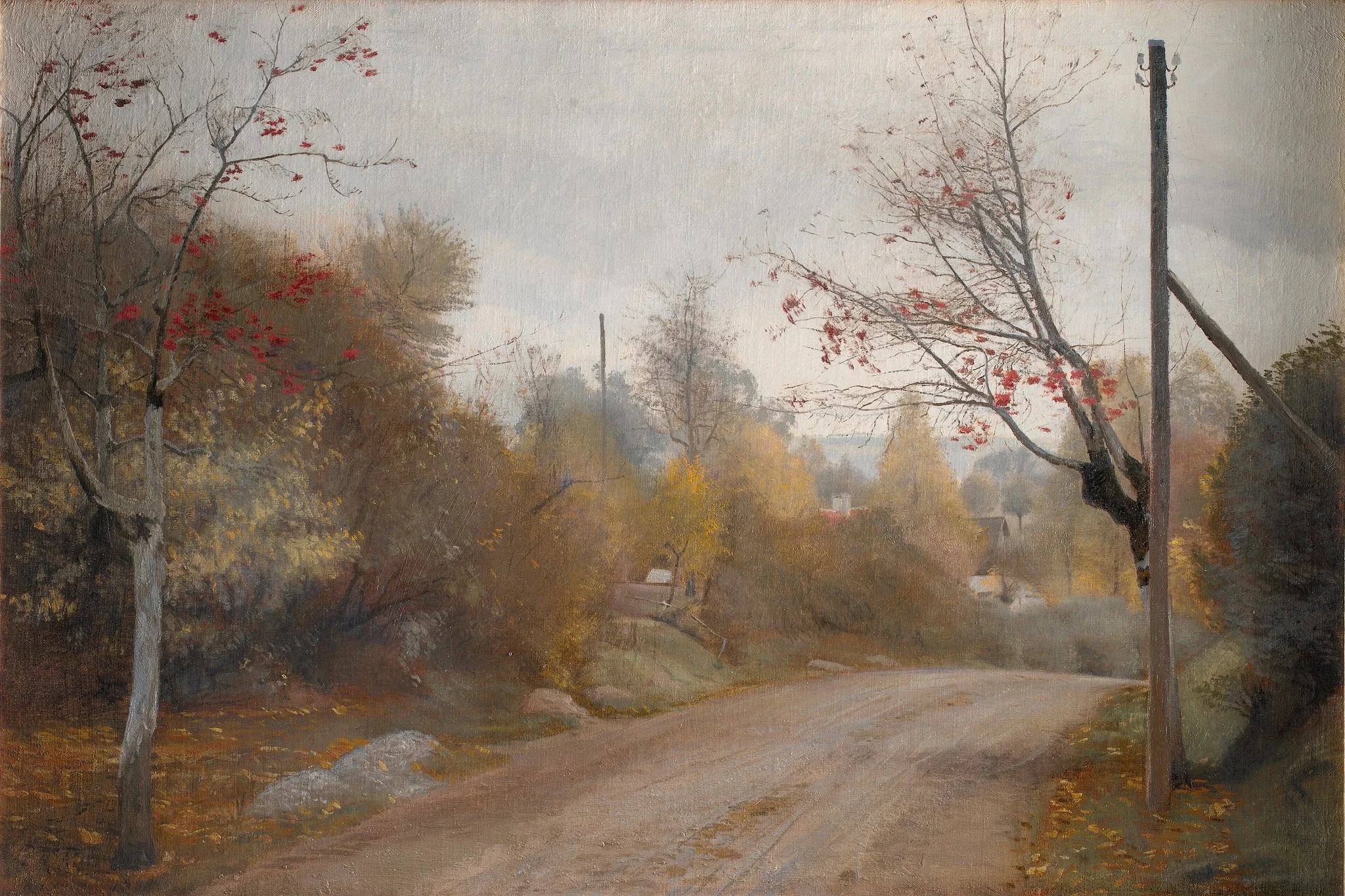 The Road at Mogenstrup, Zealand. Autumn, detail