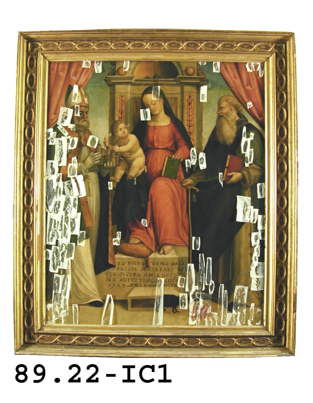 The Virgin Enthroned with Saint Amadio and Saint Anthony, by Bartolommeo Ramenghi, unspecified, 1529
