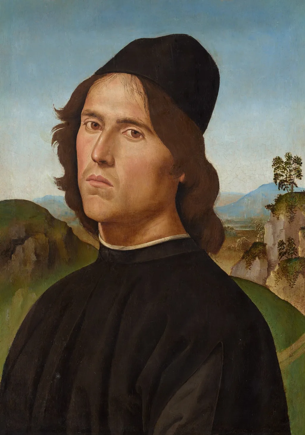 Portrait of Lorenzo di Credi, by Pietro Perugino, oil, 1488