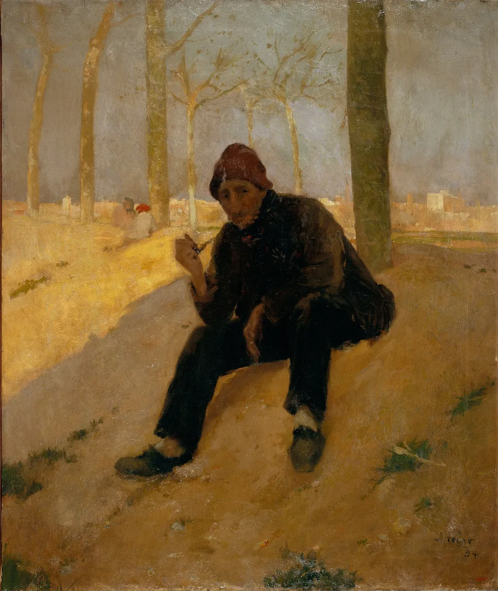 Sun and Shade, by Joaquín Mir Trinxet, oil, 1898
