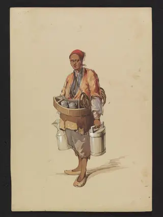 A Sherbert Seller, by H. H. Morant, watercolor, 1853