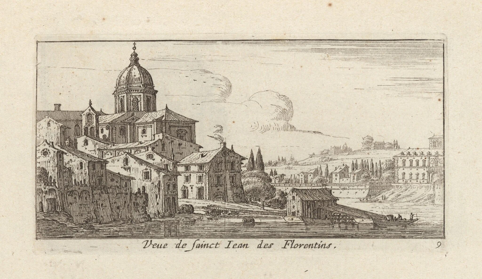 Veue de sainct Jean des Florentins, detail