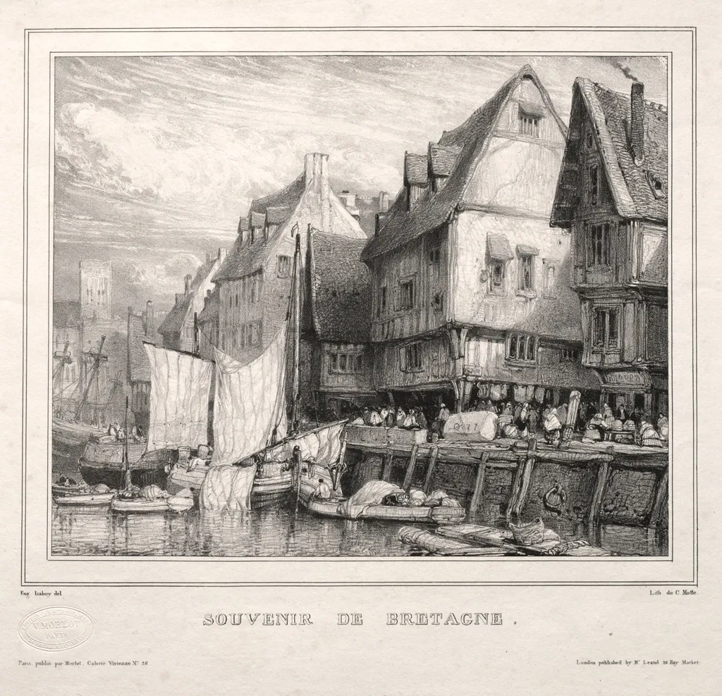 Souvenirs:  Souvenir of Brittany, by Eugène Isabey, 1832