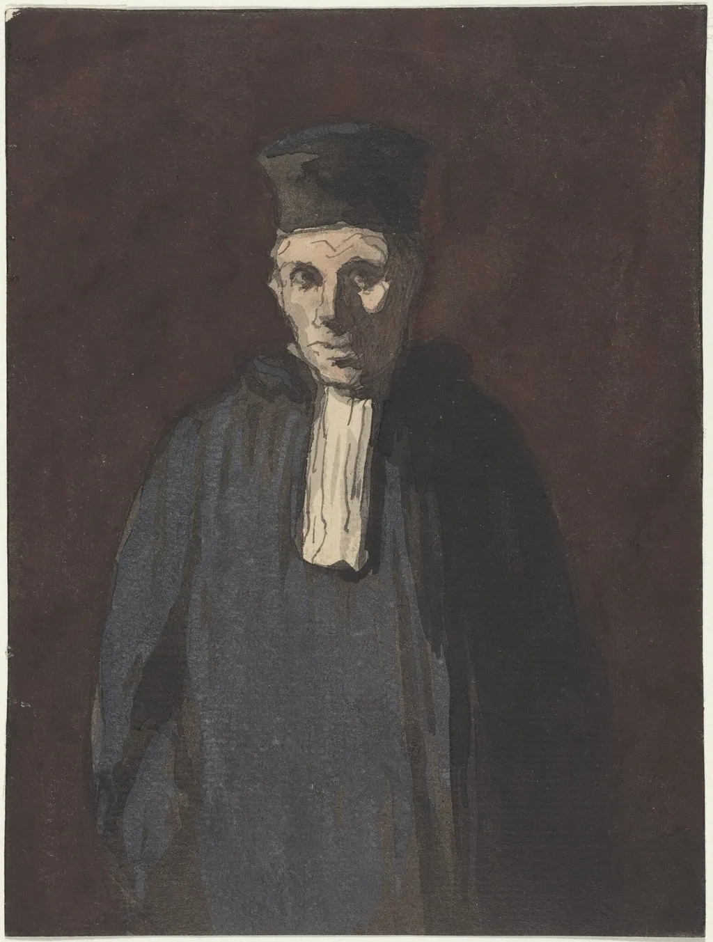 Prosecutor, by Honoré Daumier, ink, 1844