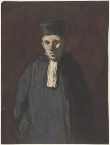 Prosecutor, by Honoré Daumier, ink, 1844