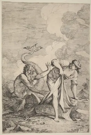 Glaucus and Scylla, by Salvator Rosa, ink, 1615