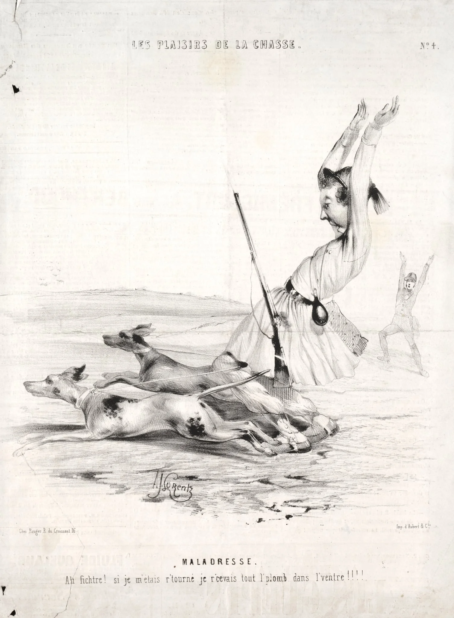 Les Plaisirs de la chasse: Maladresse, detail