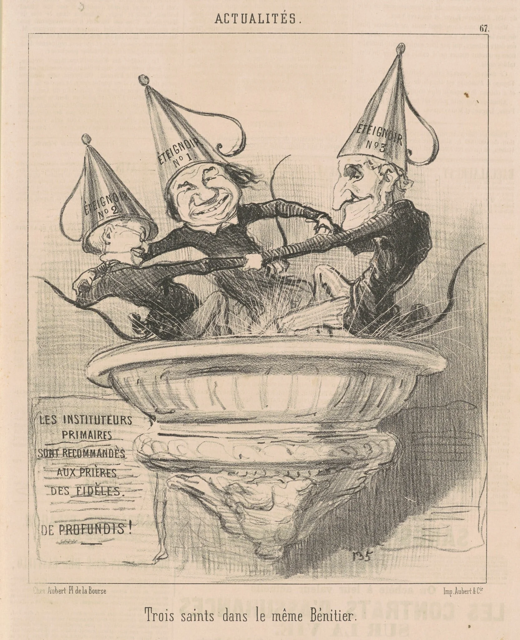 Trois saints dans le même bénitier, detail