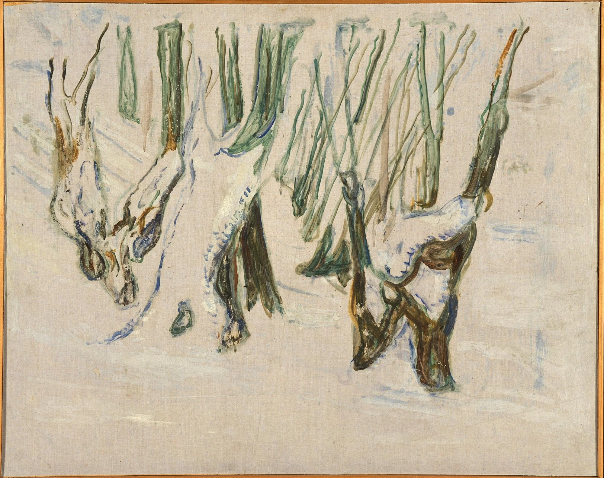 Rugged Trunks in Snow, detail