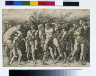 Bacchanal with Silenus, by Andrea Mantegna, 1470