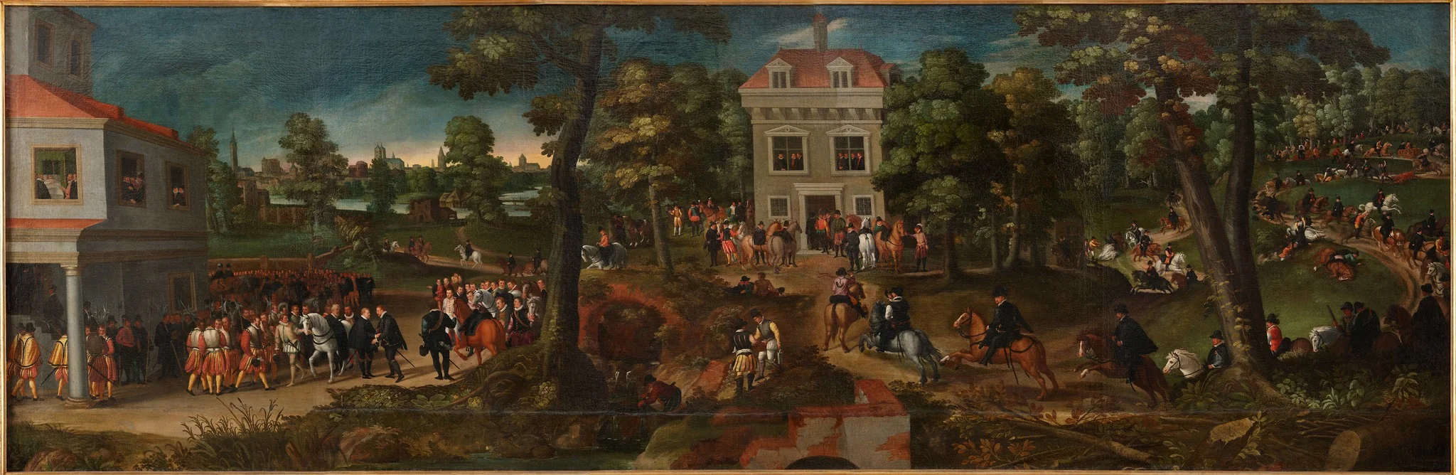 Postreise Erzherzog Ferdinands II. (1529-1595) nach Brüssel, detail