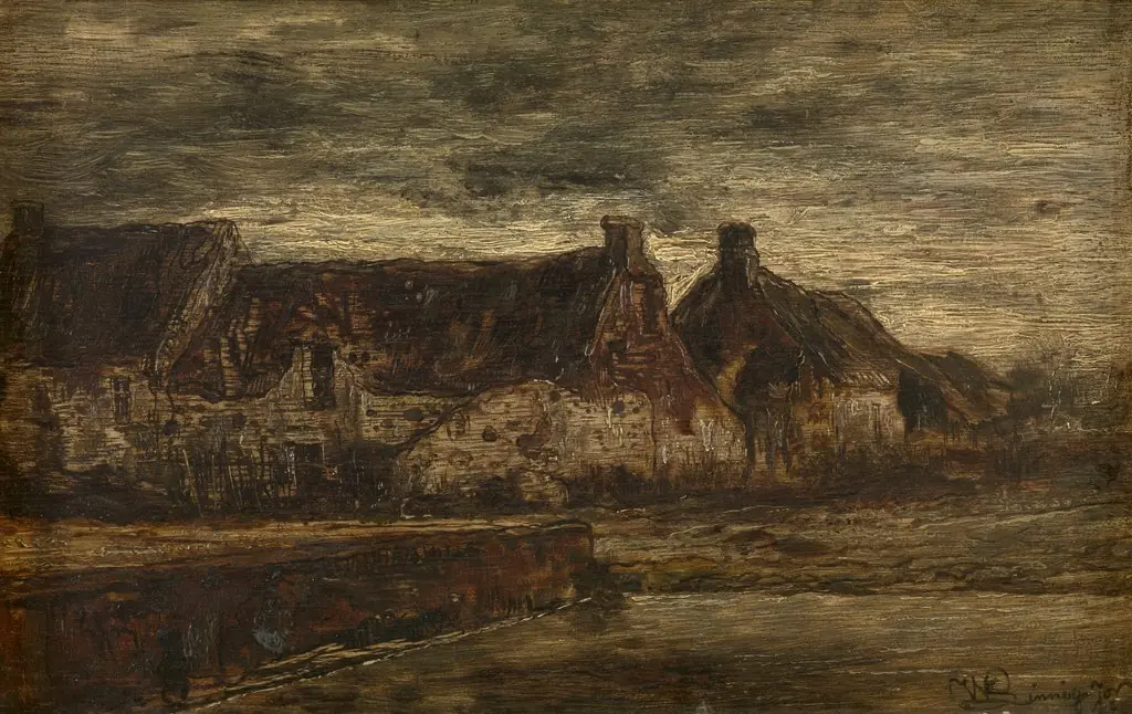 Landscape, by Willem Linnig Junior, oil, 1875