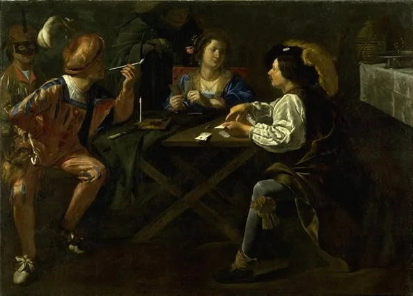 Card Players, detail