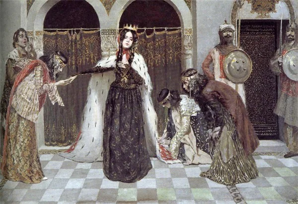 Return of Queen Zabel of Armenia, detail