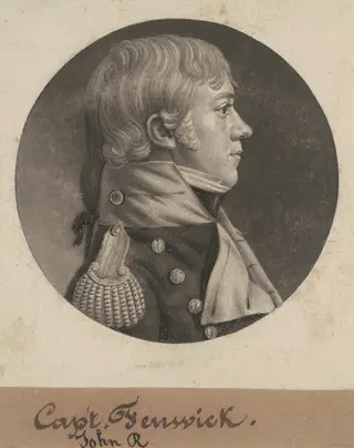 John Roger Fenwick, by Charles B. J. Févret de Saint-Mémin, ink, 1806