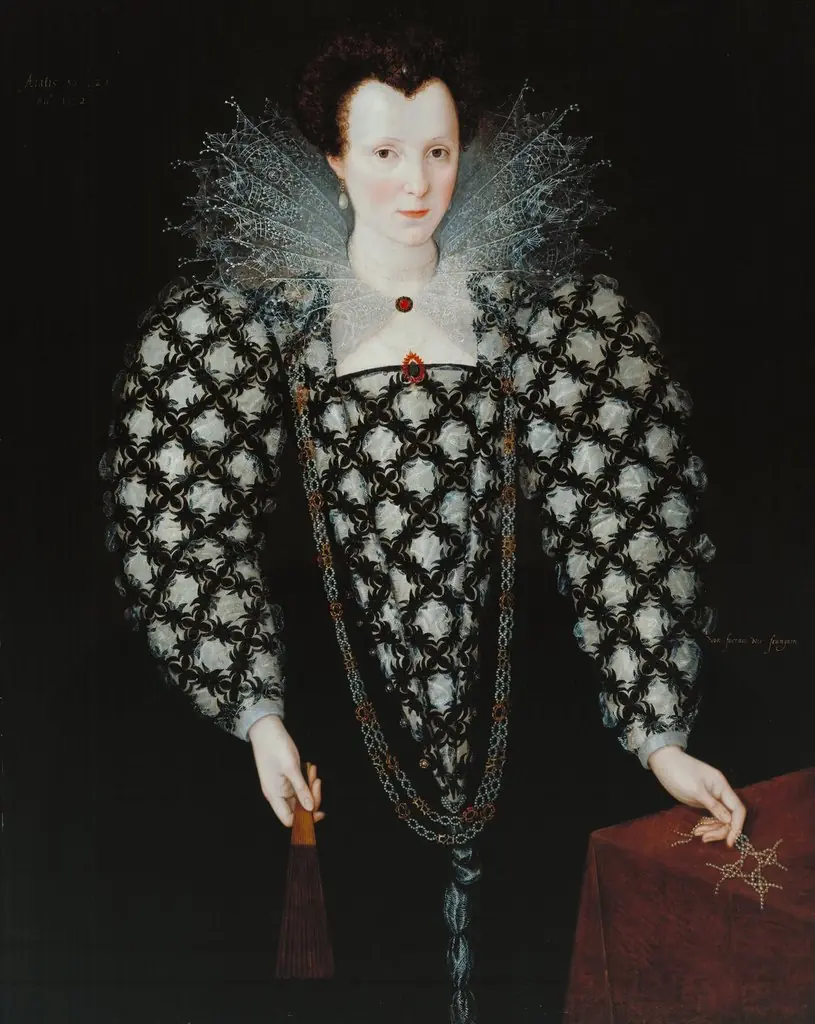 Mary Rogers, Lady Harington, by Marcus Gheeraerts the Younger, oil, 1596