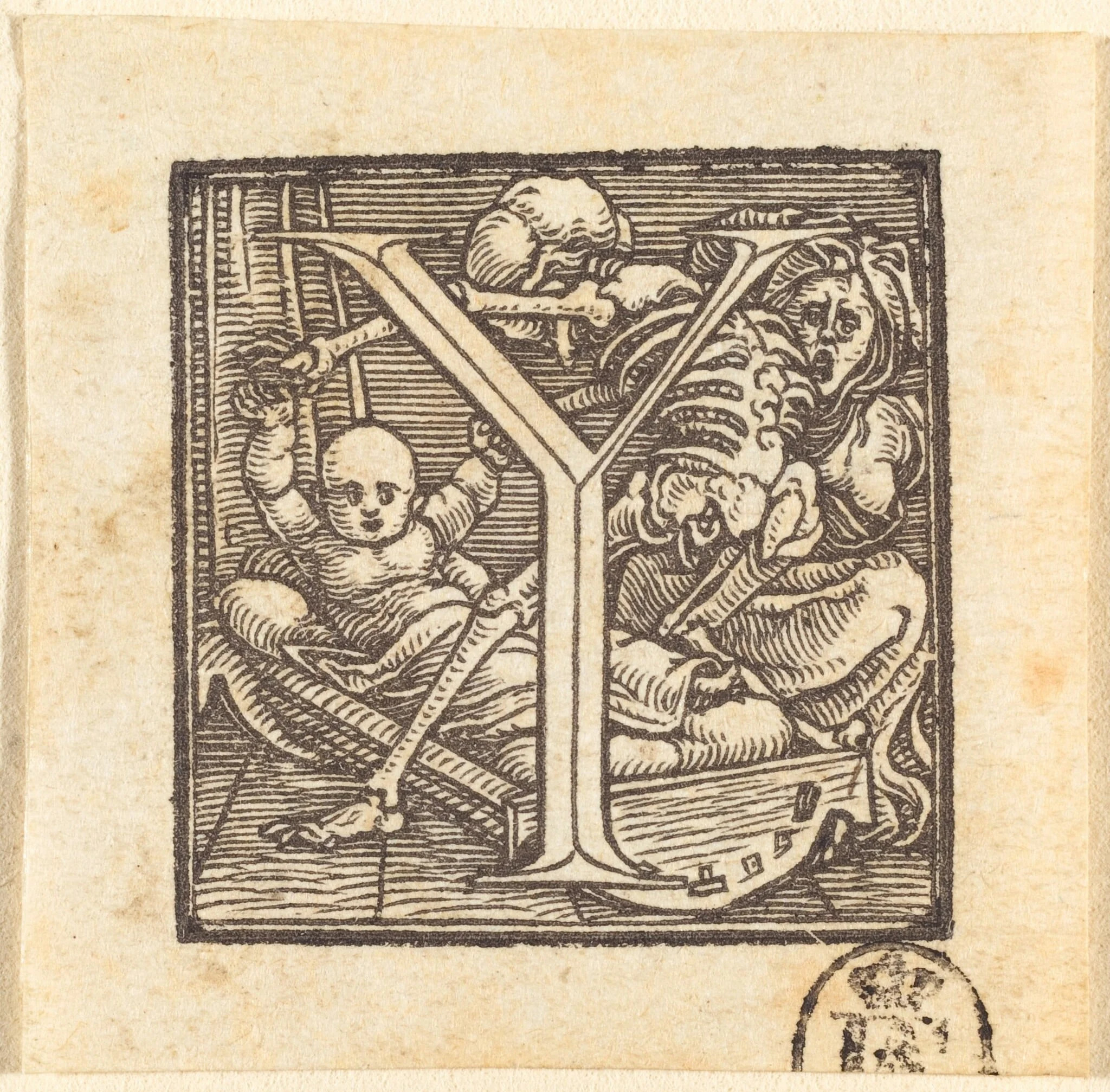 Letter Y, detail