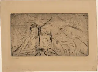 Homecoming (Heimkehr), by Walter Gramatté, ink, 1920
