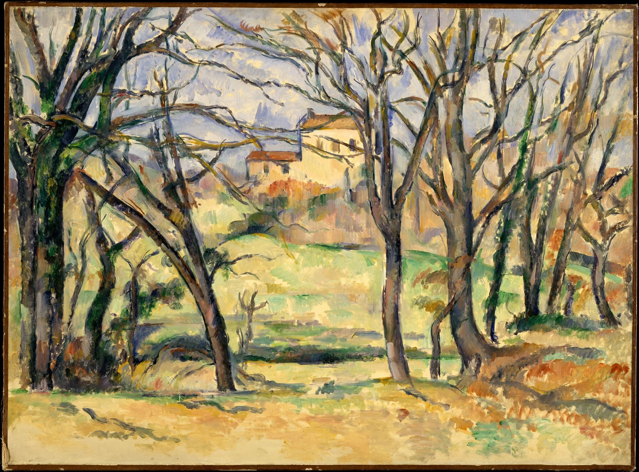 Trees and Houses Near the Jas de Bouffan, detail