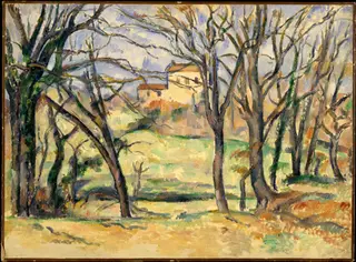 Trees and Houses Near the Jas de Bouffan, by Paul Cézanne, oil, 1893