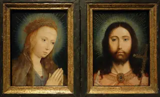 Christ Salvator Mundi and Mary at Prayer, by Quinten Metsys, oil, 1505