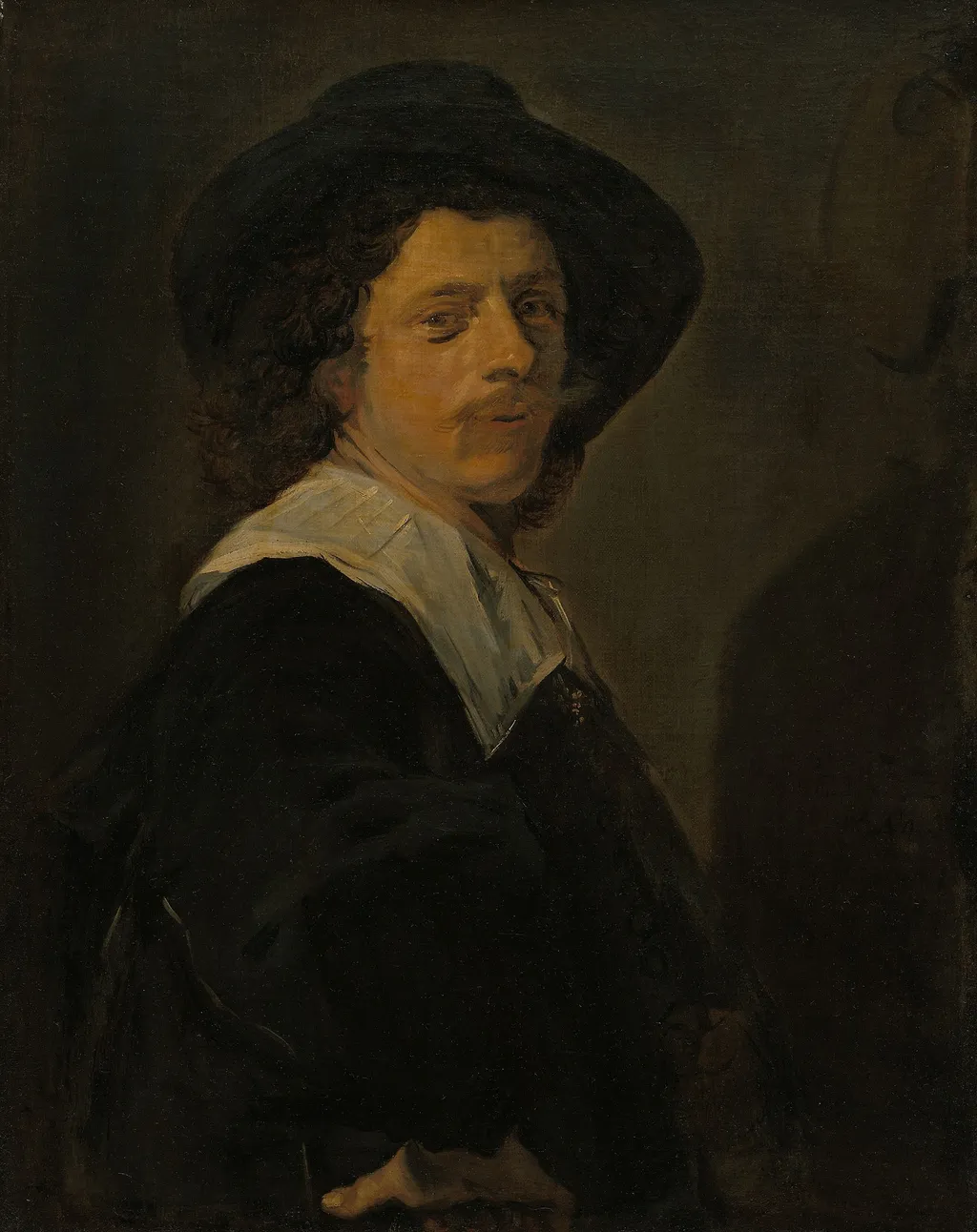 Portrait of an artist, by Frans Hals, oil, 1644