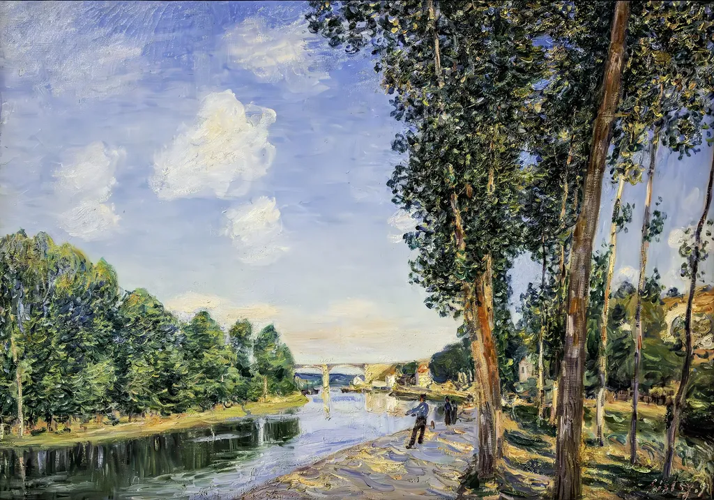 Saint-Mammès. June Sunshine, by Alfred Sisley, oil, 1896