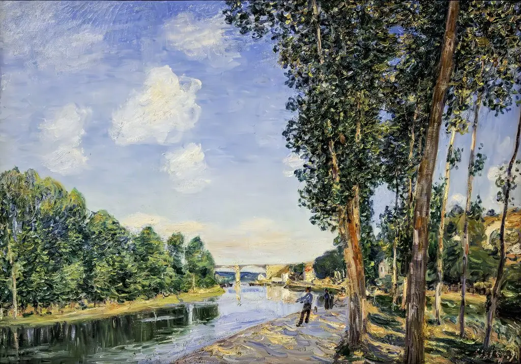 Saint-Mammès. June Sunshine, by Alfred Sisley, oil, 1896