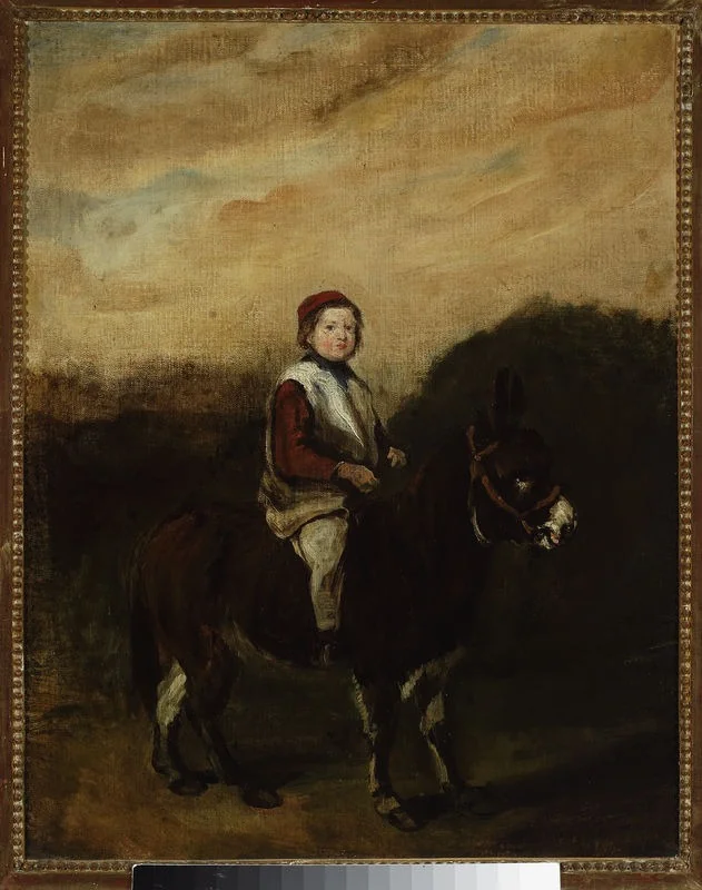 Artist’s son on a donkey, detail