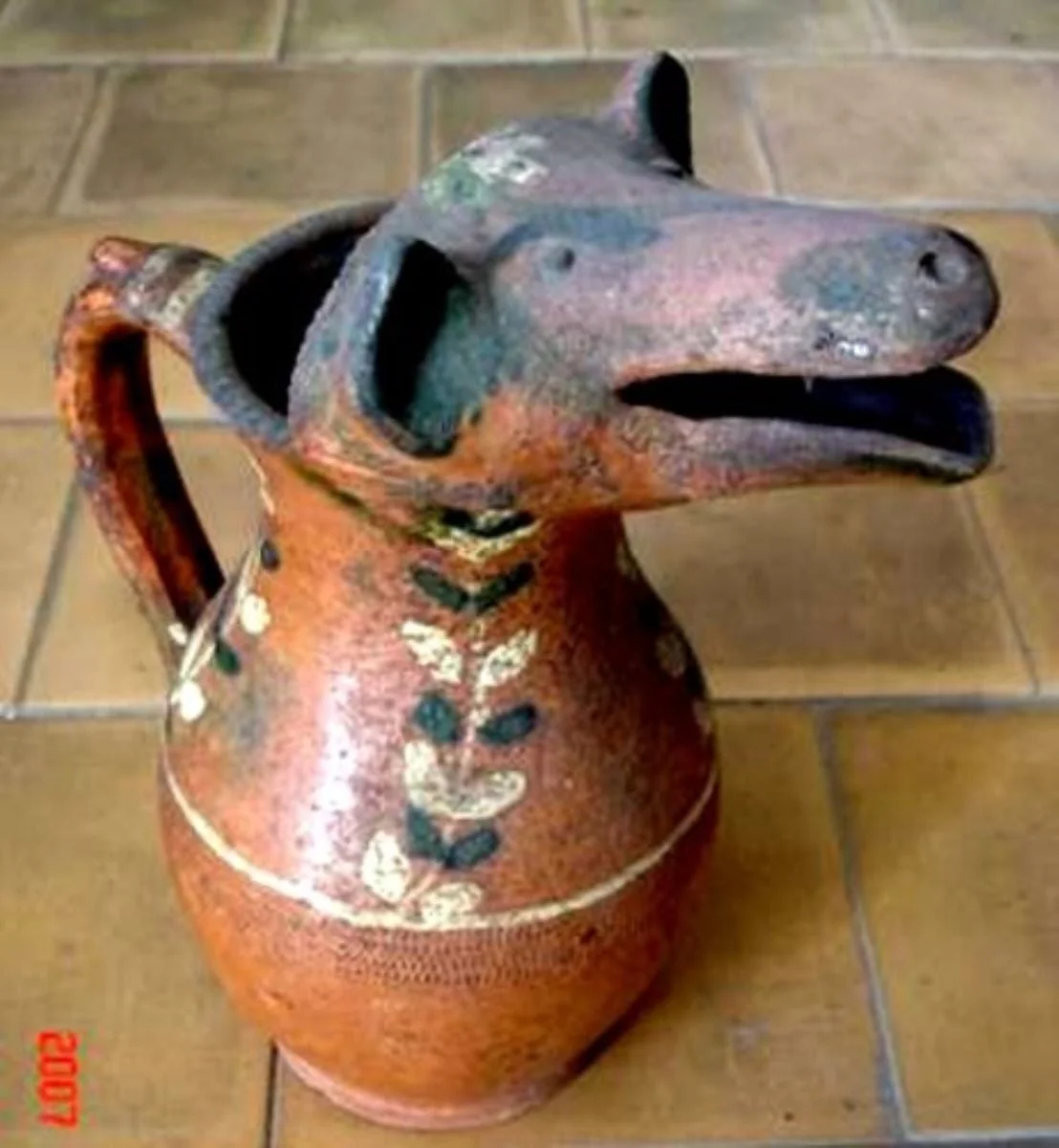 oală „vacă”, detail