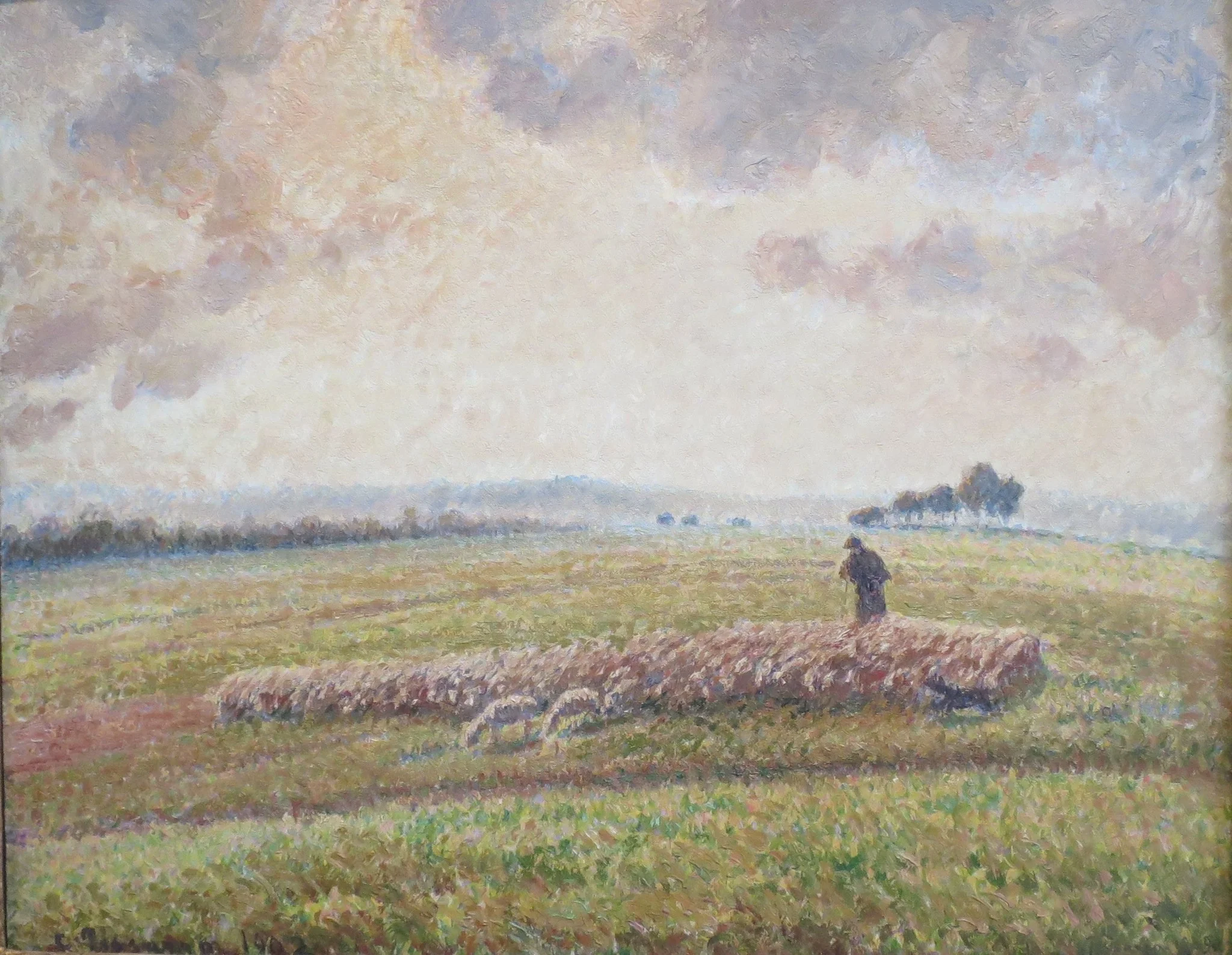 Landscape with Flock of Sheep, detail