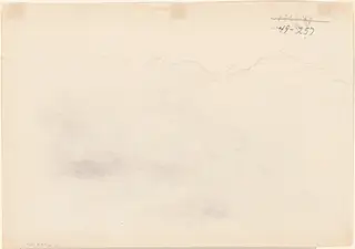 Mountains [verso], by John Singer Sargent, graphite, 1869