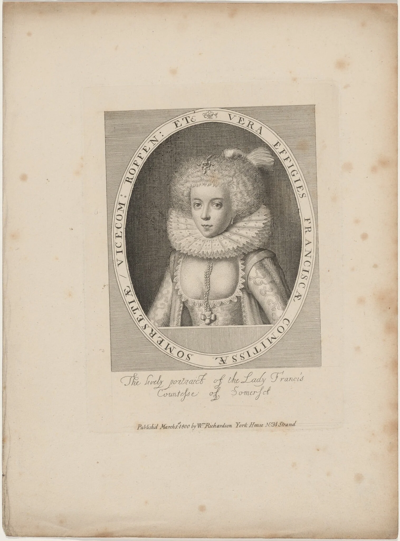 Lady Frances Howard, Countess of Somerset, detail
