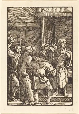 Christ before Caiaphas, by Albrecht Altdorfer, ink, 1513
