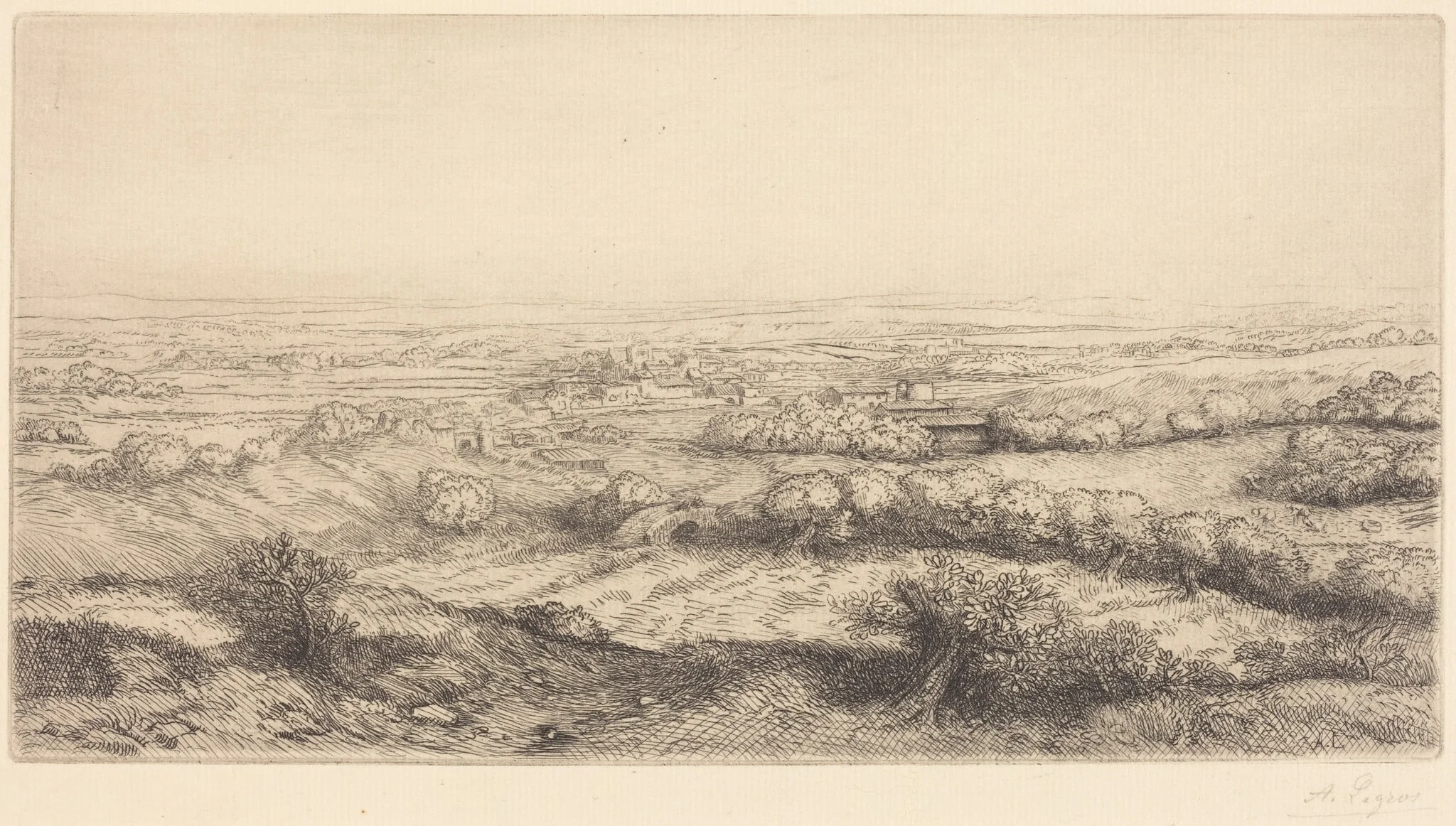 Valley in Bourgogne (Une vallee en Bourgogne), detail