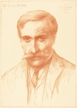 Dr. Louis Vintras, by Alphonse Legros, ink, 1904