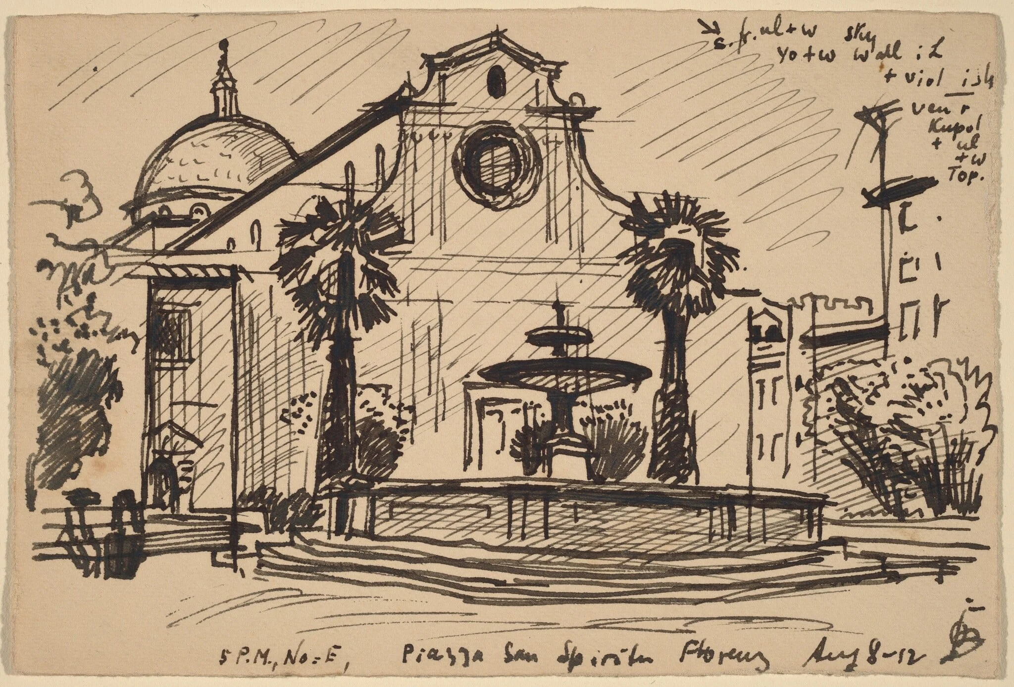 Piazza S. Spirito, Florence, detail