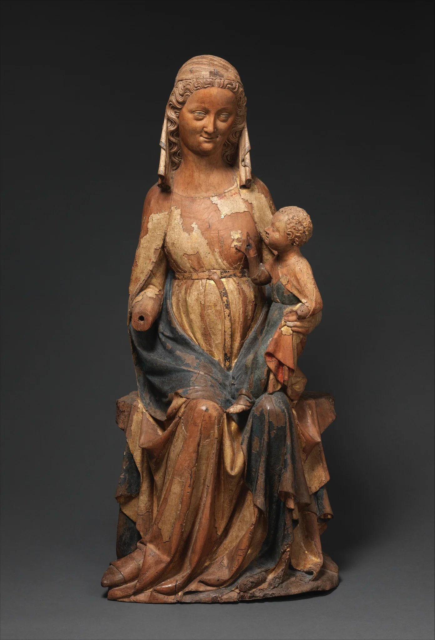 Seated Virgin and Child, detail