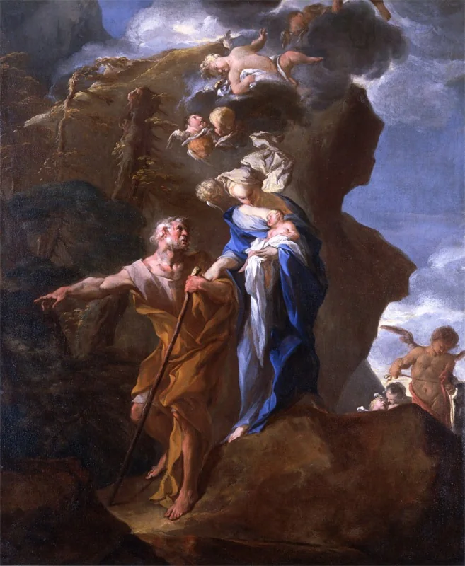 La fuite en Egypte, detail