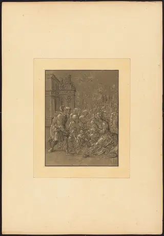 Visit of Saint Elizabeth to the Holy Family, by Maria Catharina Prestel, ink, 1781