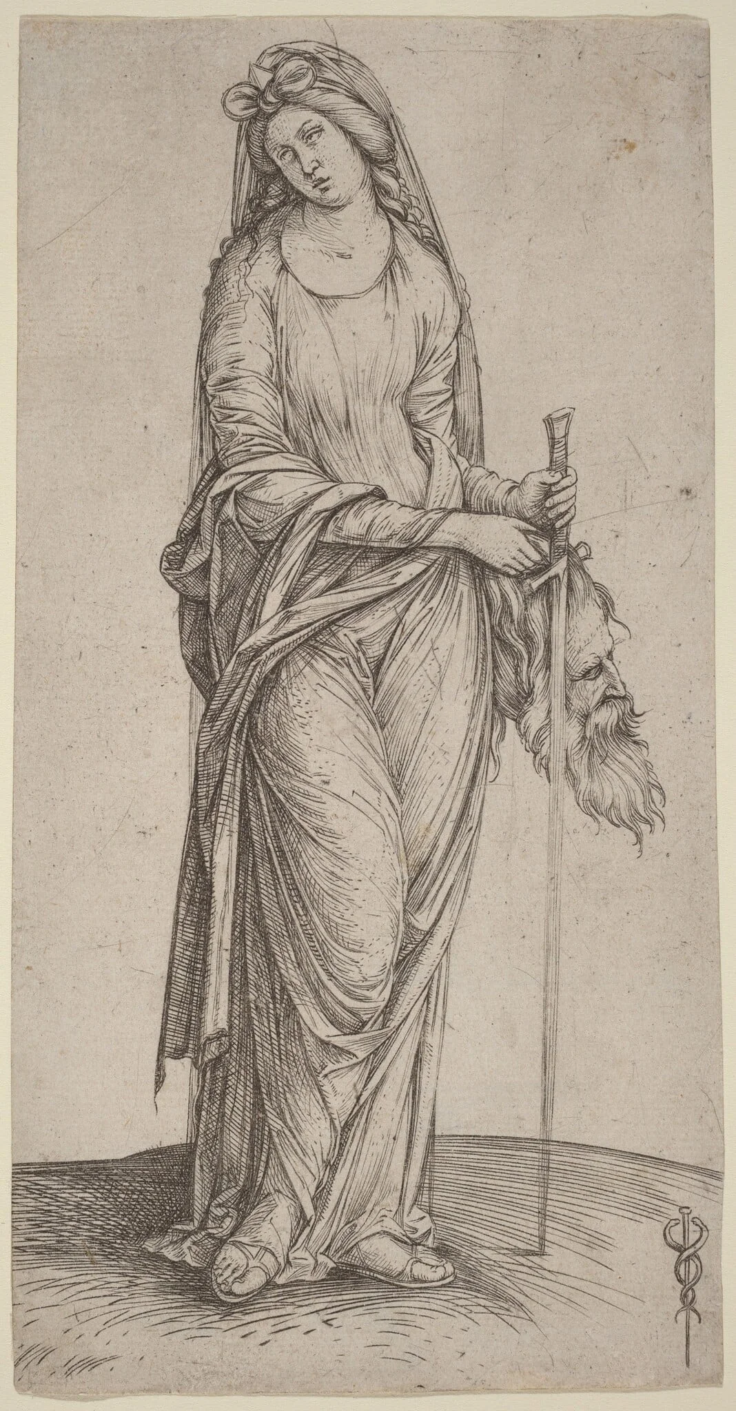 Judith Holding the Head of Holofernes, detail
