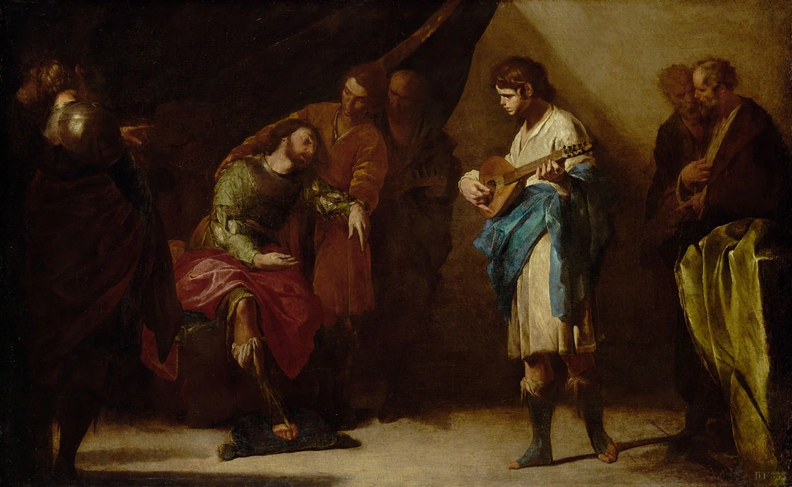 David plays for Saul, detail
