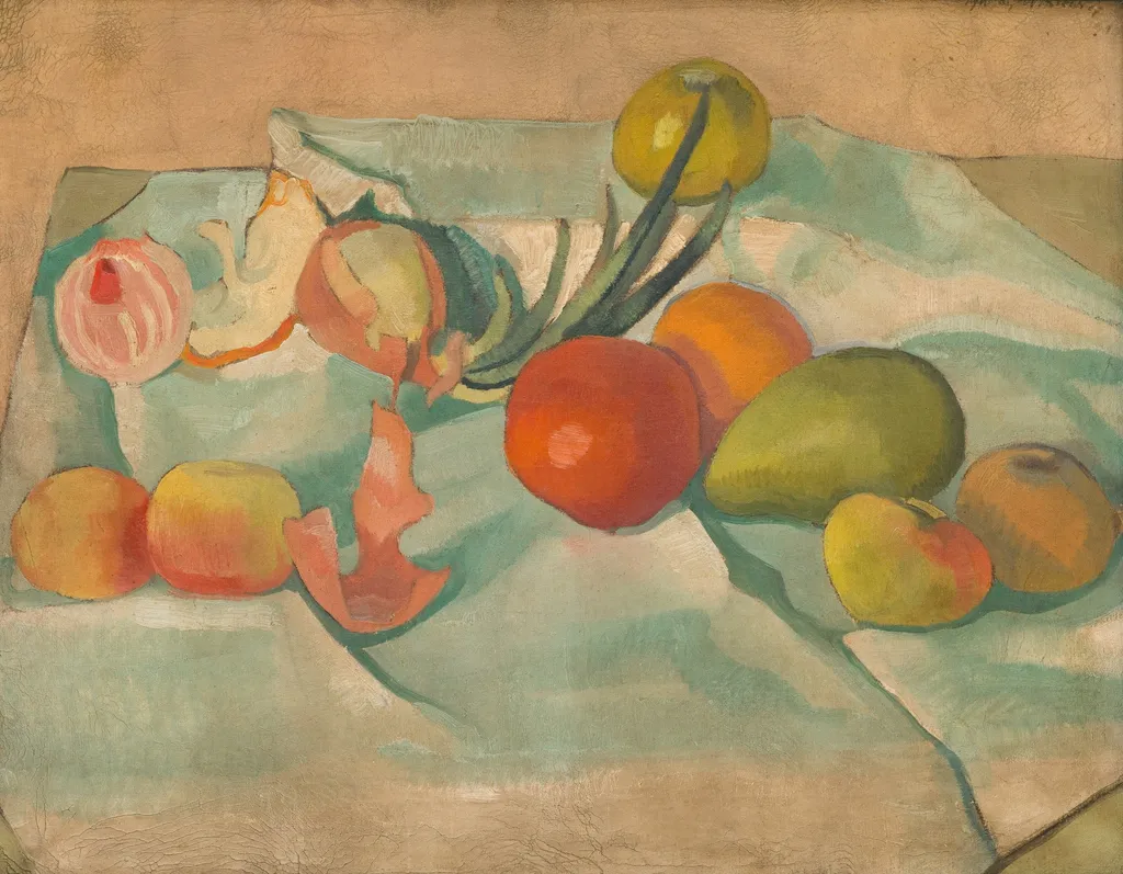 Still life, by Stanisław Ignacy Witkiewicz, oil, 1910