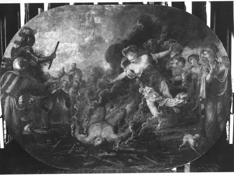 Evadne und Kapaneus, detail