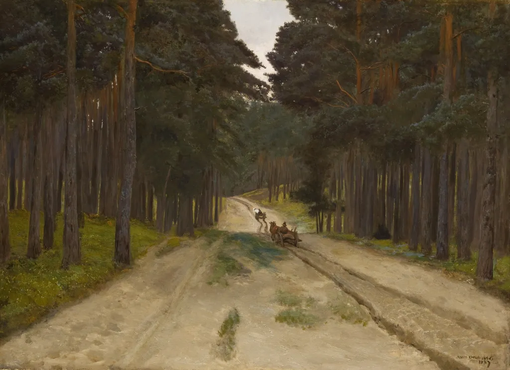 Forest Truck, by Józef Chełmoński, oil, 1894