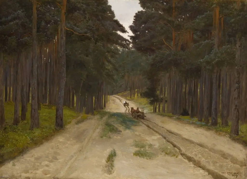 Forest Truck, by Józef Chełmoński, oil, 1894