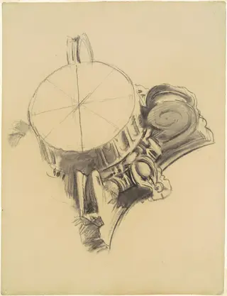 Study for "The Fall of Gog and Magog", by John Singer Sargent, charcoal, 1910