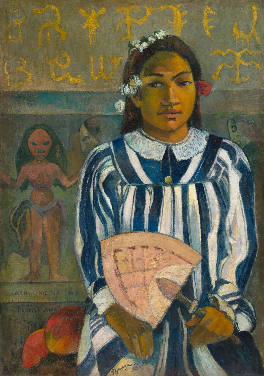 Merahi metua no Tehamana (Tehamana Has Many Parents or The Ancestors of Tehamana), by Paul Gauguin, oil, 1893